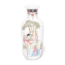 Chinese Pair of Petite Famille Rose Longevity Vases, C. 1900 ...