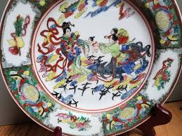 Vintage Cantonese Porcelain Plate: Hand-painted Chinese ...