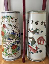 Two large vases $85 Each - $150 Together 21 inches height 9 inches diameter