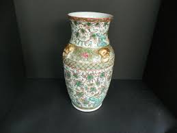 19TH C ANTIQUE CHINESE FAMILLE ROSE PORCELAIN VASE W/ RAT ...