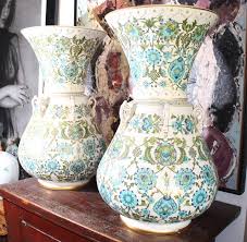 Pair of Mosque Porcelain Lamps with Gilded and Enameled ...