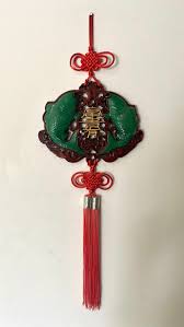 Oriental Chinese Jade Green Koi Fish Lucky Wall Hanging With Lucky Knots - Etsy