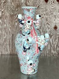 Vintage Asian Chinese Export Vase | Chairish