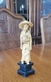 Vintage Asian Old Wise Man Figurine on Base 8"Tall Signed | eBay