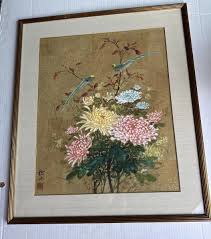 Artist YEE Asian "Majestic Beauty" Peonies & Birds ...