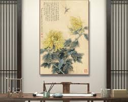 Chinese Gongbi Chrysanthemum Painting, Meticulous Yellow ...