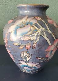 VTG Toyo Japanese Mate Glaze Set 3 Vase and Candle Holders RARE Blue/Pink/Gold | eBay