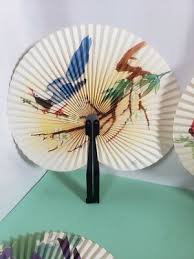 6 Vintage People's Republic of China Paper Metal Folding Hand Fan birds Scenic | eBay