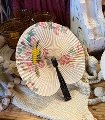 Vintage Floral Retractable Fan – The Gentleman's Stache, DBA Mercantile 1858