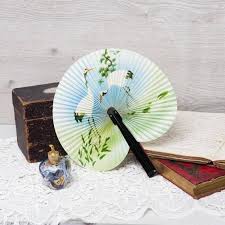 Paper Bamboo Hand Fan Custom Paper Hand Fans Personalized Fan for Buyer to Decorate and Gift