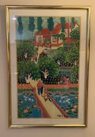 ANTIQUE Asian Artist Very Rare Find 40x28 | eBay