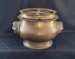 Large Antique Chinese Foo Dog Incense Burner Pot Collectible Ceremonial Censer Asian Art Decor - Etsy