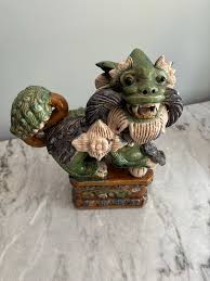 1950s Ceramic Foo Dog | Chairish