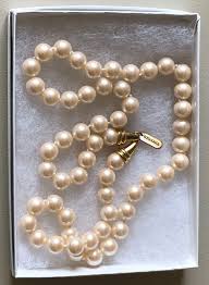 KISSAKA Hand Knotted Glass Faux Pearl Necklace | eBay