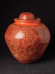 Newly made Burmese lacquerware bowl from Burma