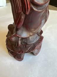 Vintage Boxwood Asian Carved Smiling Statue - Etsy