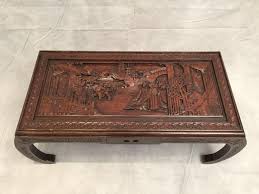 Sold at Auction: Carved Mahogany Oriental Style Coffee Table