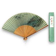 Japanese Folding Fan Sensu Bamboo Zen Craft Earth Tone Tea Ceremony Art Deco F25 | eBay
