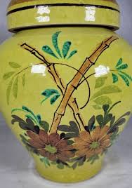 VINTAGE ITALIAN POTTERY VASE Hand Painted GINGER ...