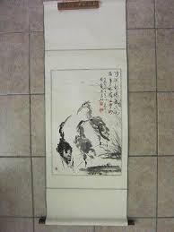 Chinese Scroll Painting Art Writing original signed by 国龙