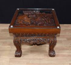 Hand Carved Chinese Hardwood Chairs and Coffee Table Set | eBay