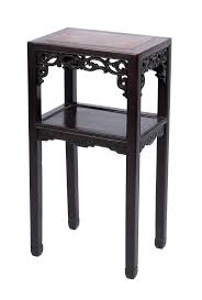 Lot - CHINESE MARBLE TOP PLANT STAND