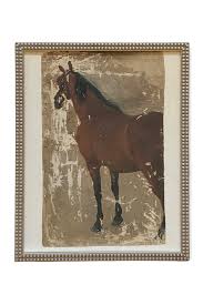 Vintage Framed Canvas Art // Framed Vintage Print // Vintage Painting // Vintage Horse Art// Farmhouse Print //#A-125 - Etsy