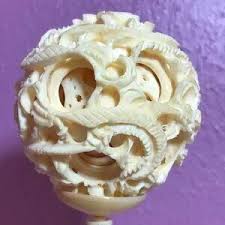 Art | Vintage Intricately Hand Carved Chinese Puzzle Ball ...