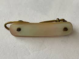 Vintage/antique Miniature/micro Mother of Pearl Bar Hair Clip ...