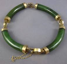 ESTATE WIDE AAA JADE 14KT YELLOW GOLD 3D HANDCRAFTED CHINESE ...