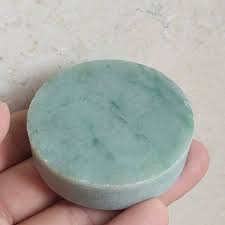117g Translucent Round Rough Slab ICE SNOWY Natural Jadeite Raw stone – BestJadeite