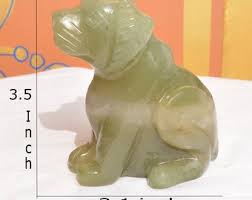 Hand Carved Aventurine Dog Figurine: 3.5-inch Sitting Sculpture - Etsy Australia