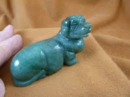 Y-DOG-DA-710 green aventurine DACHSHUND weiner dog hotdog ...