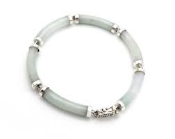Chinese "longevity" Jade and Sterling Silver Link Bracelet ...