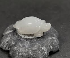 White jade turtle ornament | Natural Burmese jade A grade ...