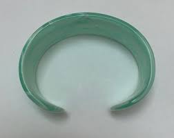 Vintage 70's-80's Light Green Lucite, Marbled/swirls! Cuff ...