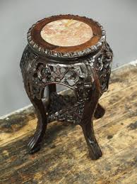 Antique Chinese Rosewood and Marble Stand | ANTIQUES.CO.UK |