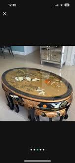 Chinese / Asian/ Oriental Coffee Table W Stools for Sale in ...