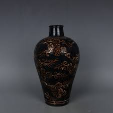 12" Good China Porcelain Jizhou Kiln Black Glaze Colour ...