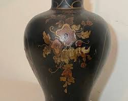 Antique Hand Carved Chinese Lacquered Heavy Wood Brass ...