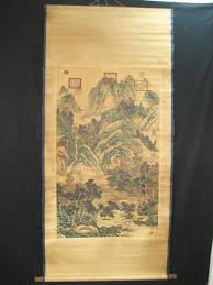 Old Chinese Museum Collection Painting Scroll Landscape By "Tang Yin" Marks唐寅 | eBay