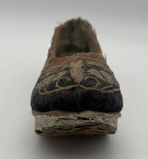 Antique Chinese Lotus Shoe Boots Bound Feet Single ...