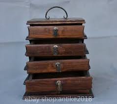 10.4" Rare Old Chinese Huaghuali Wood Dynasty Palace Portable Five Layer Drawer | eBay