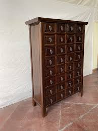Antique pharmacy cabinet, filing cabinet, office cabinet, pharmacy, cabinet, dresser, chest of drawers, sideboard with 32 drawers, width 75 x height 109 cm, colour walnut : Amazon.nl: Home & Kitchen