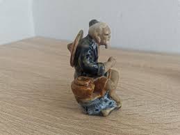 Vintage Shiwan Asian Chinese Figurine Old Man, Chinese Mud Men Fisher Figure, Chinese Traditional Home Decor, Sancai Traditional Figurine - Etsy