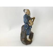 1980s Chinese Man Glaze Ceramic Figurine | Chairish