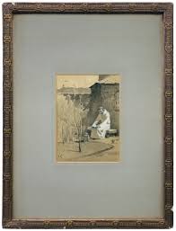 Aukcja 14-06-2015 MNICH. ZAKONNIK W OGRODZIE, PRZED 1921 ...