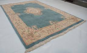 RRA 6x9 (5'8"x8'8") Indo French Aubusson Light Blue Rug ...