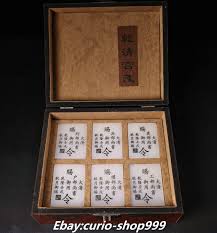 3.1" Qianlong Year White Jade Dragon Beast Palace 6 Department Token Statue Set | eBay