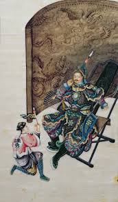 Seated Warrior with a Soldier by Chinese School